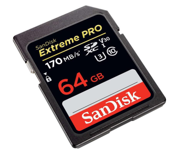 Sandisk 64GB Extreme Pro 170/90 MB/s U3 V30 (odczyt/zapis) - 494795 - zdjęcie 2